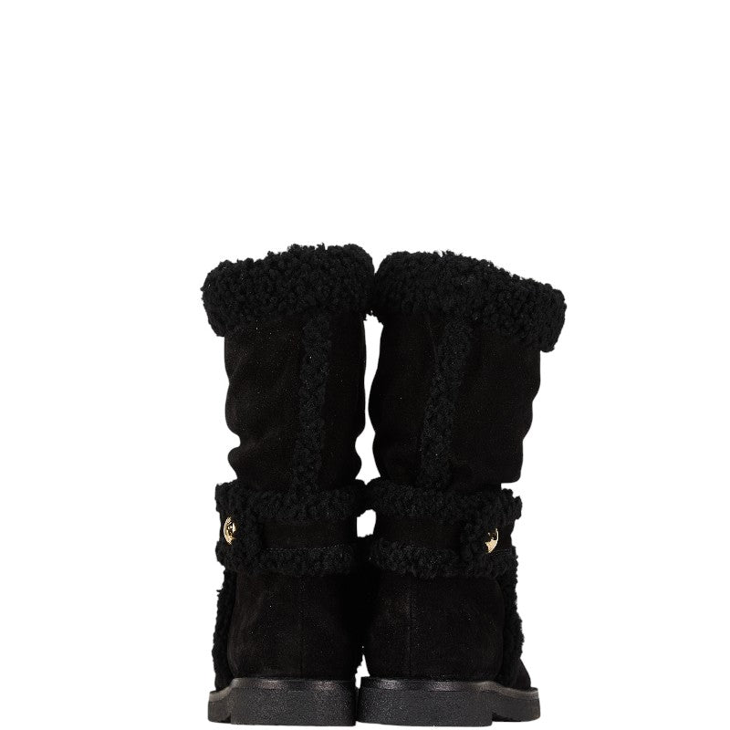 Louis Vuitton Shearling Leather Suede Long Boots