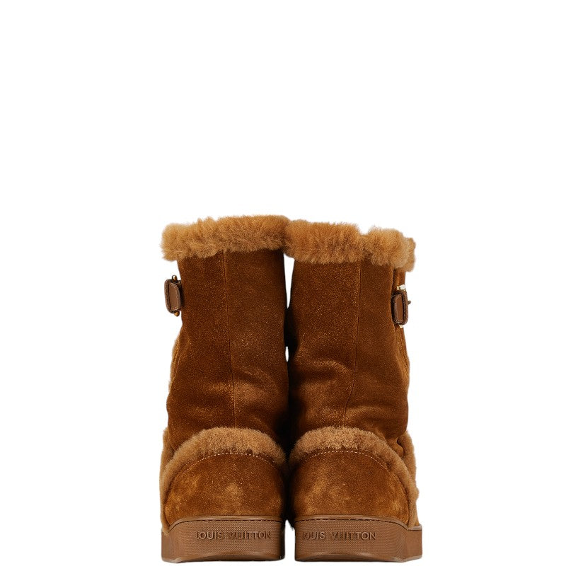 Louis Vuitton Sheepskin Leather Suede Long Boots