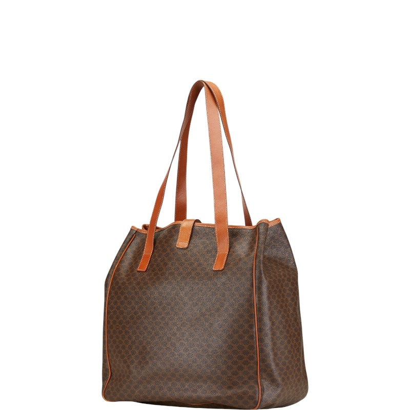 Celine Macadam Brown PVC Leather Tote Bag