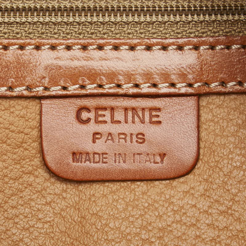 Celine Macadam Brown PVC Leather Tote Bag