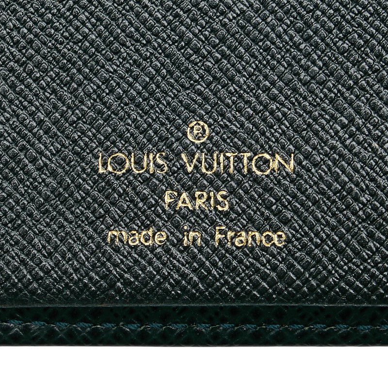 Louis Vuitton Taiga Bifold Wallet Green Leather