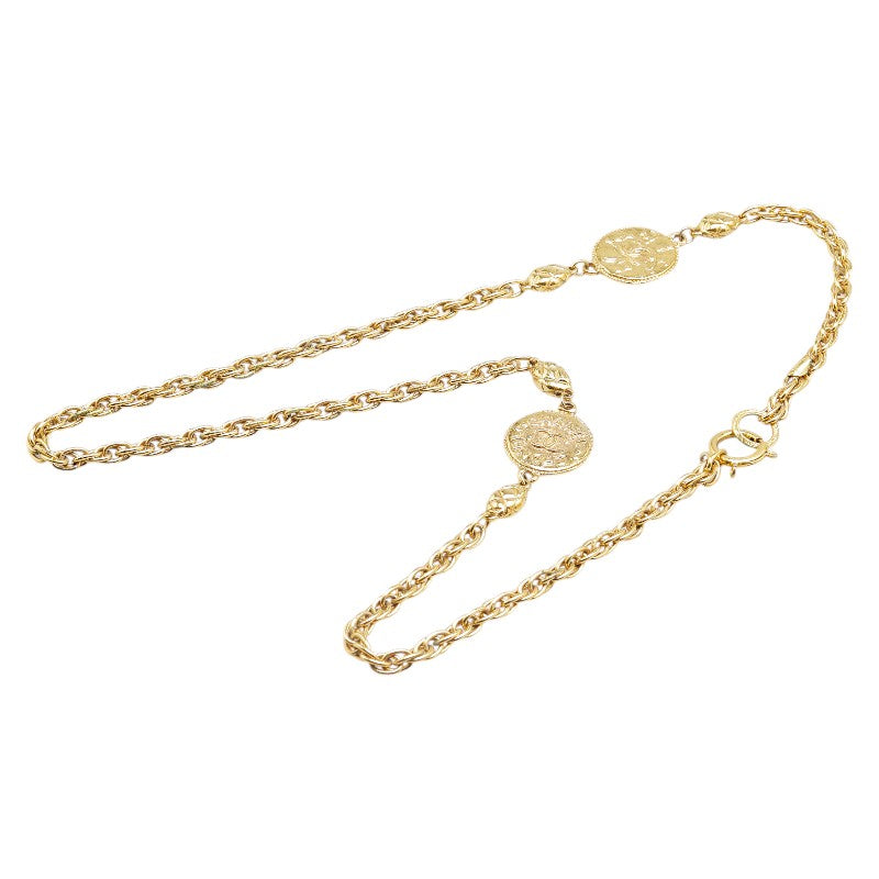 Chanel Coco Mark Gold Necklace