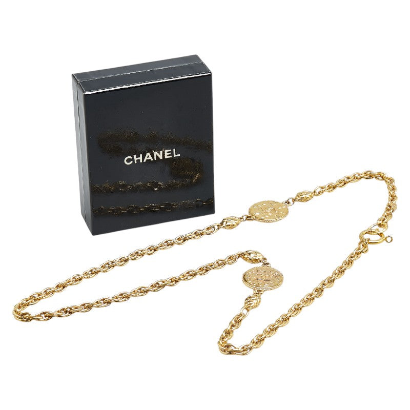 Chanel Coco Mark Gold Necklace