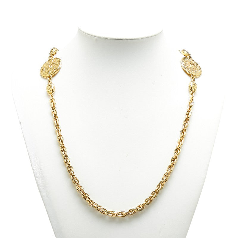 Chanel Coco Mark Gold Necklace