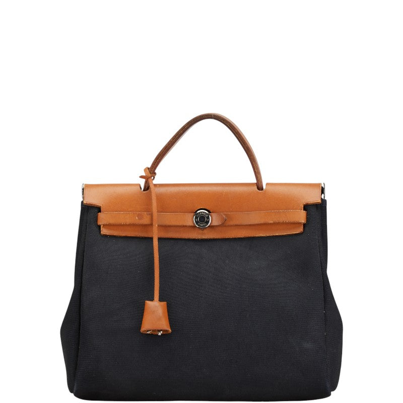 Hermes Toile Ash Leather Aile Bag PM