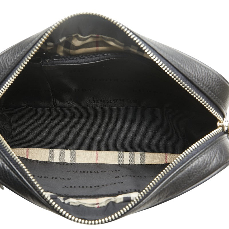 Burberry Nova Check Leather Clutch Bag