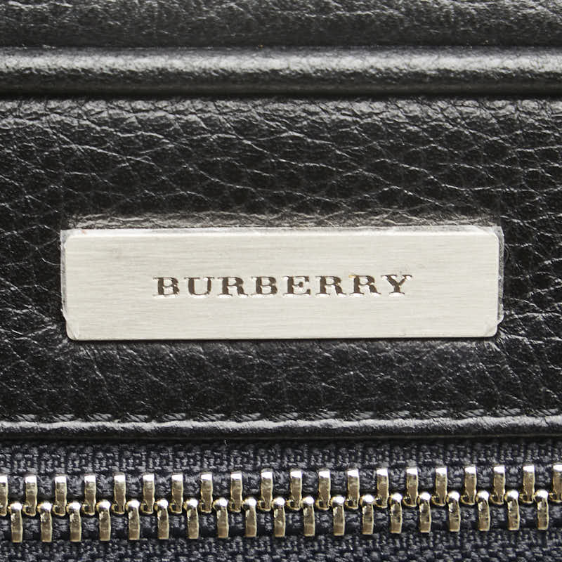 Burberry Nova Check Leather Clutch Bag