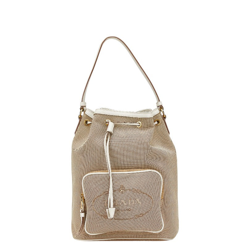 Prada Handbag Canvas Leather Handbag