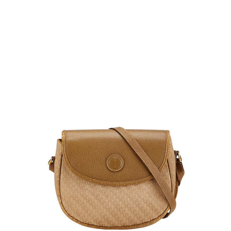 Gucci Old Gucci Canvas Leather Shoulder Bag