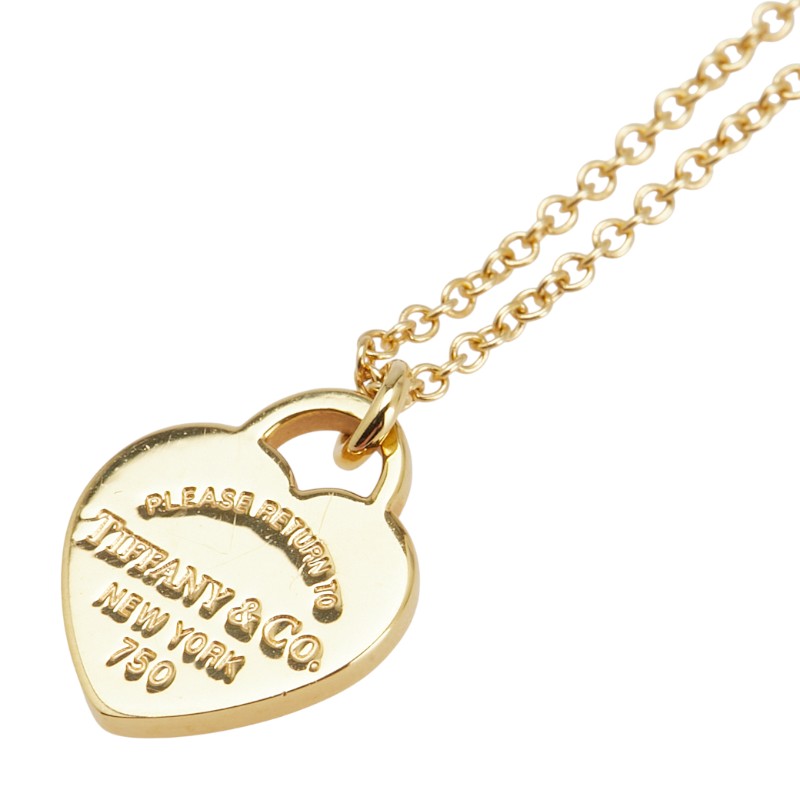 Tiffany Return to Tiffany Mini Heart Tag Au750 Necklace