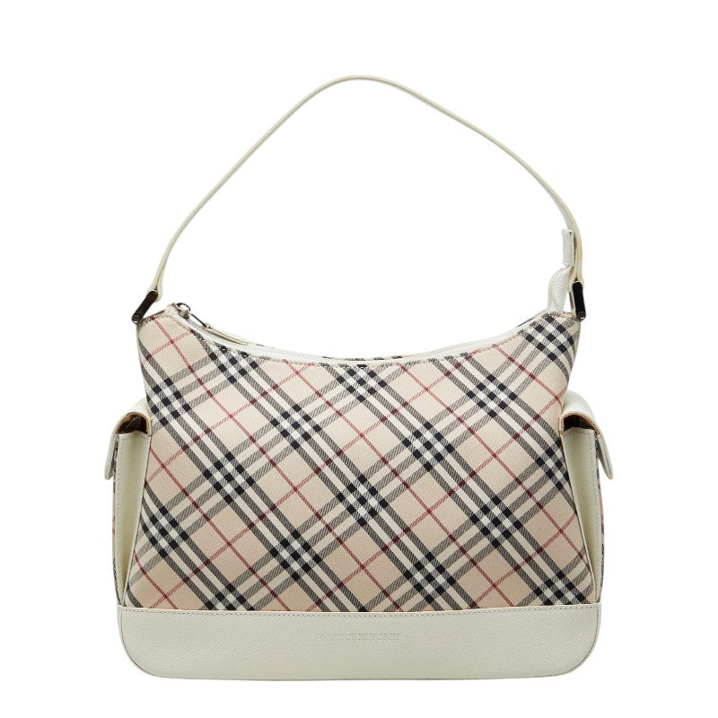 Burberry Nova Check Canvas Leather Handbag