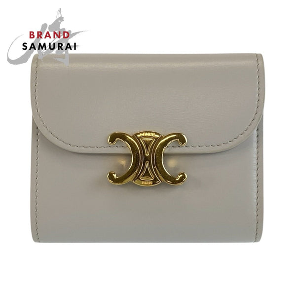 Celine Triomphe Small Flap Wallet Leather Wallet