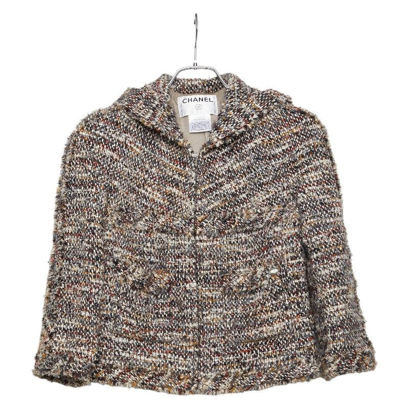 Chanel Tweed Nylon Cotton Wool Hoodie