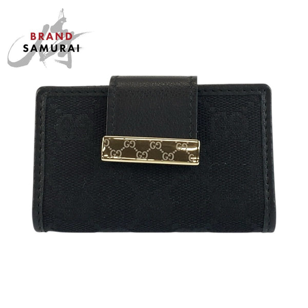 Gucci GG Canvas Leather Key Case