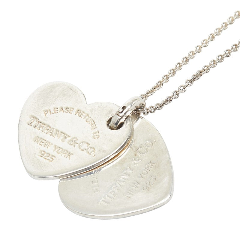 Tiffany & Co. Return to Tiffany Double Heart Tag Silver Necklace
