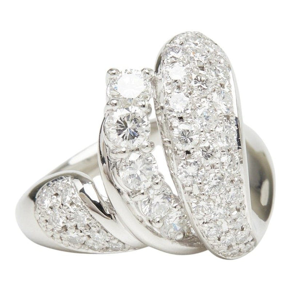 Pt900 Platinum Diamond Ring