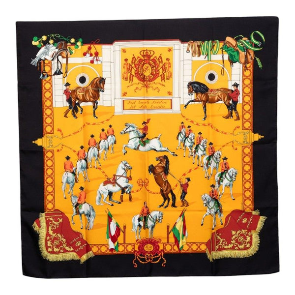 Hermes Carre90 Real Escuela Andaluza del Arte Silk Scarf