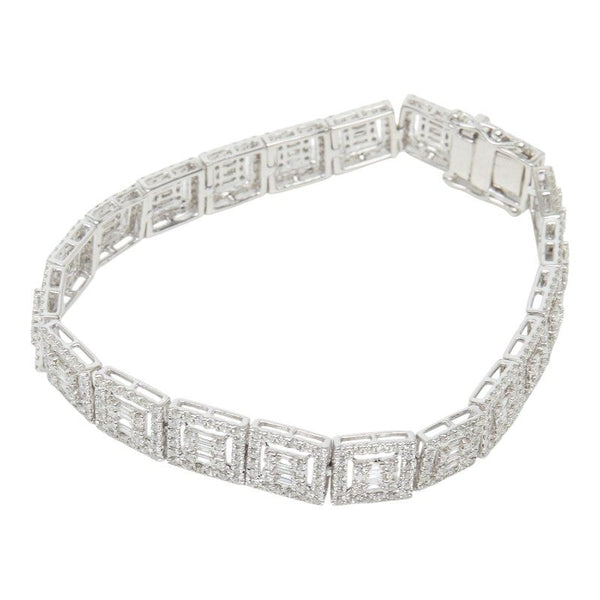 Au750 White Gold Diamond Bracelet