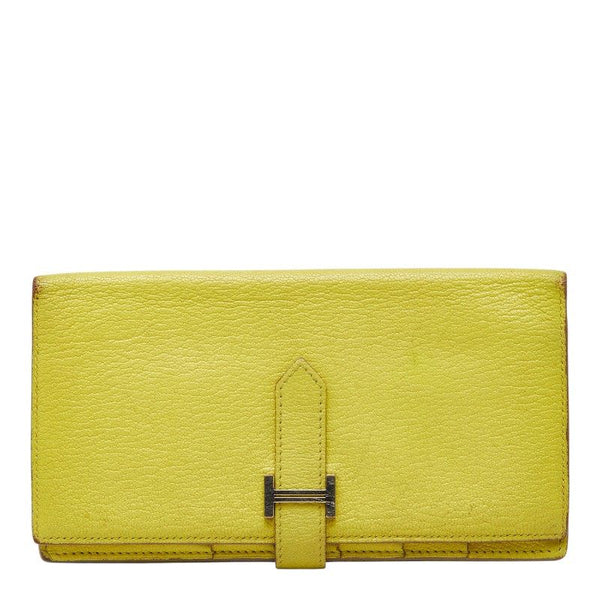 Hermes Bearn Soufflet Chevre Long Wallet