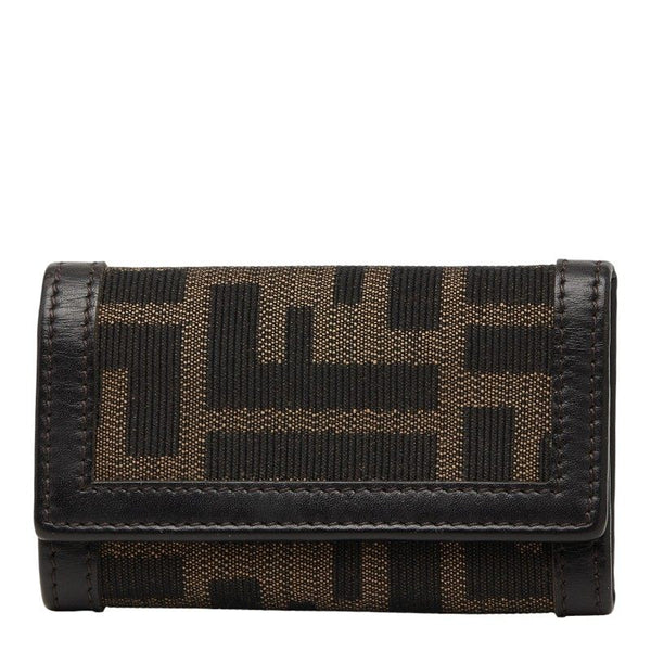 Fendi Zucchino Canvas Leather Key Case