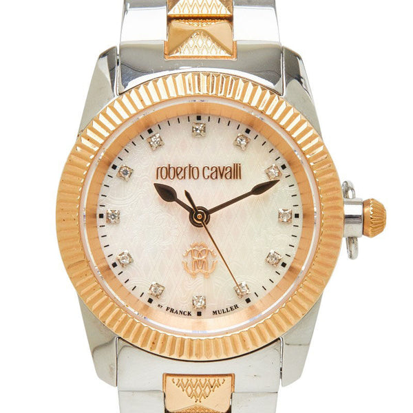 Roberto Cavalli Rose Gold Stainless Steel Diamond Quartz