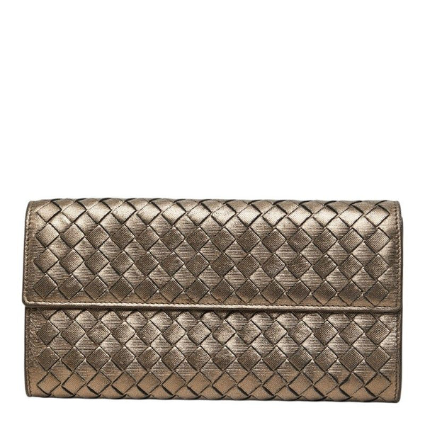 Bottega Veneta Intrecciato Leather Long Wallet