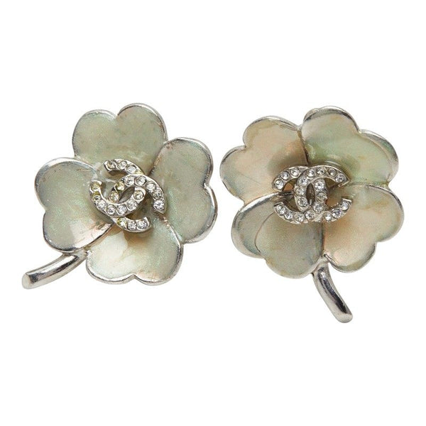 Chanel Coco Mark Clover Earrings