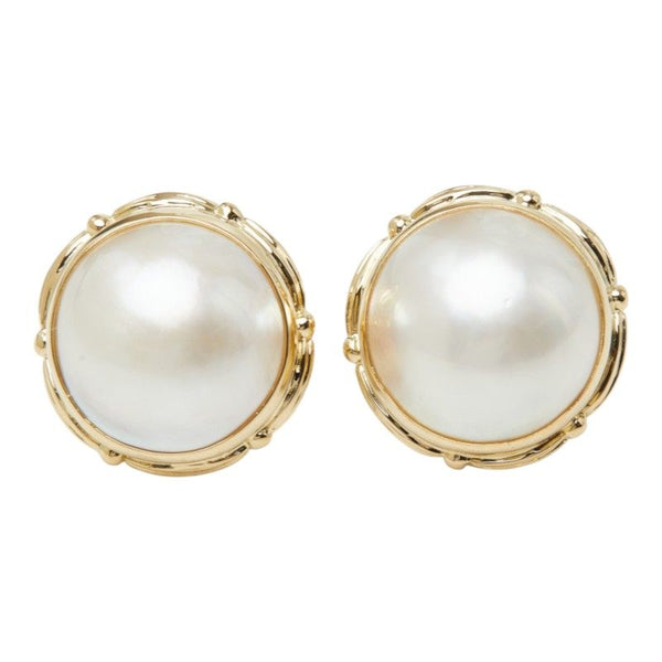 Au750 Pearl Mabe Pearl Earrings