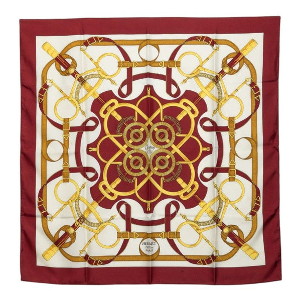 Hermes Carre90 Eperon d Or Silk Scarf