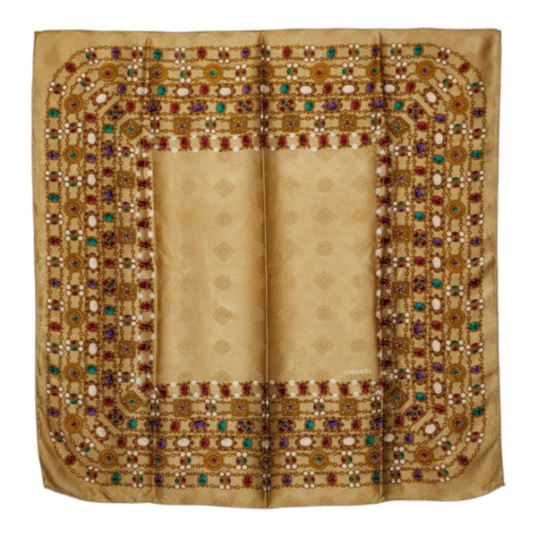 Chanel Gripoix Silk Large Scarf