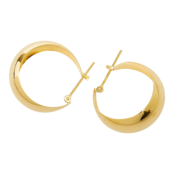 Au750 Yellow Gold Hoop Earrings