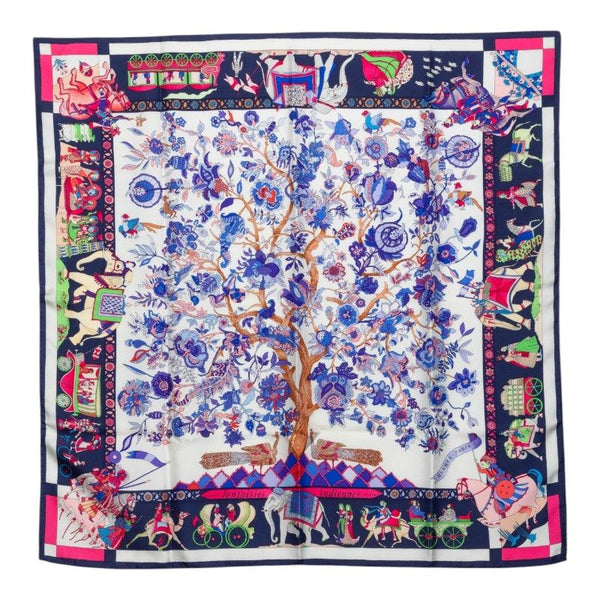 Hermes Carre90 Fantaisies Indiennes Silk Scarf