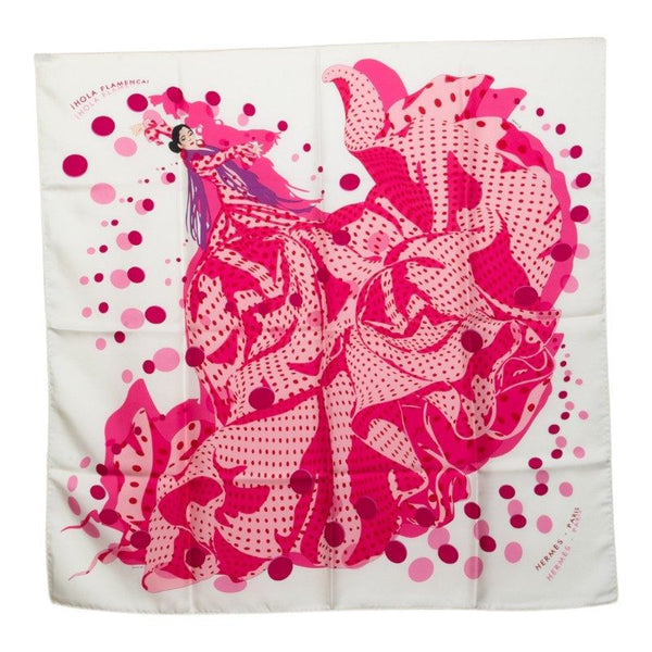 Hermes iHOLA FLAMENCAI Carre90 Silk Scarf