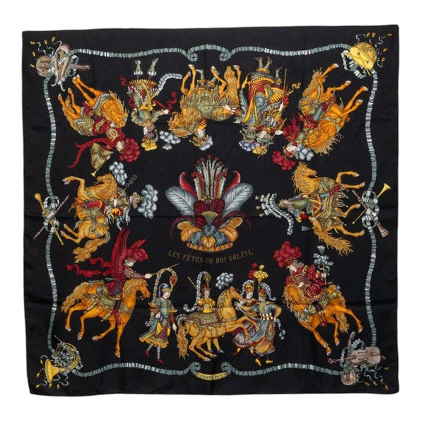 Hermes LES FETES DU ROI SOLEIL Silk Scarf