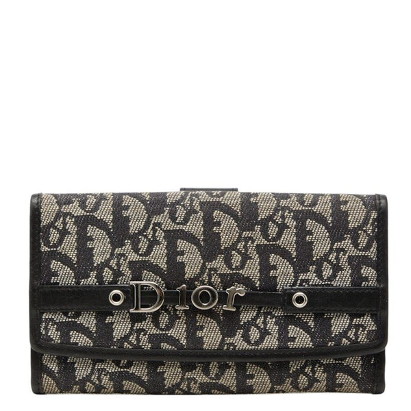 Dior Trotter Canvas Leather Long Wallet