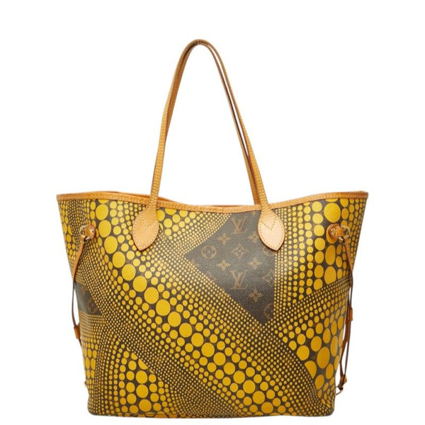 Louis Vuitton Neverfull MM Monogram Kusama Pumpkin Dots Tote Bag Limited