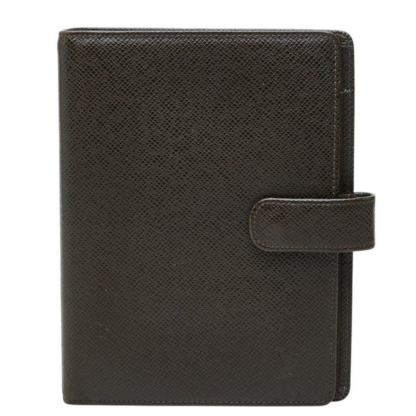 Louis Vuitton Taiga Agenda MM Leather Notebook Cover