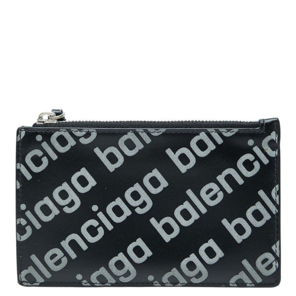 Balenciaga Logo Line Leather Card Case