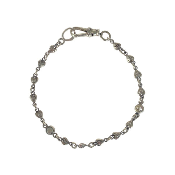 Loree Rodkin Heart Cross Silver Bracelet