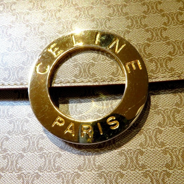 Celine Macadam Circle Logo Old Shoulder Bag in Good Condition