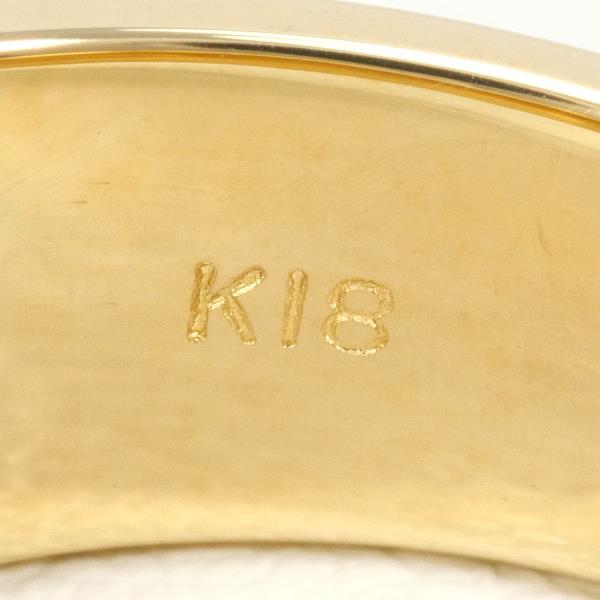 K18 Yellow Gold Diamond Ring 15.5 in Pristine Condition