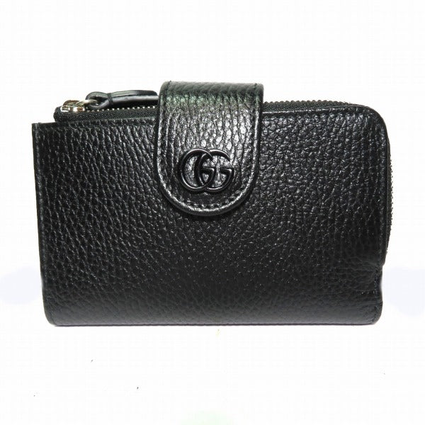 Gucci Leather Double G L-Zip Bifold Wallet 723685 in Great Condition