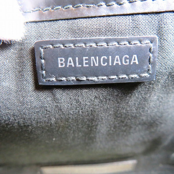 Balenciaga Navy Cabas XS Canvas Leather Bag