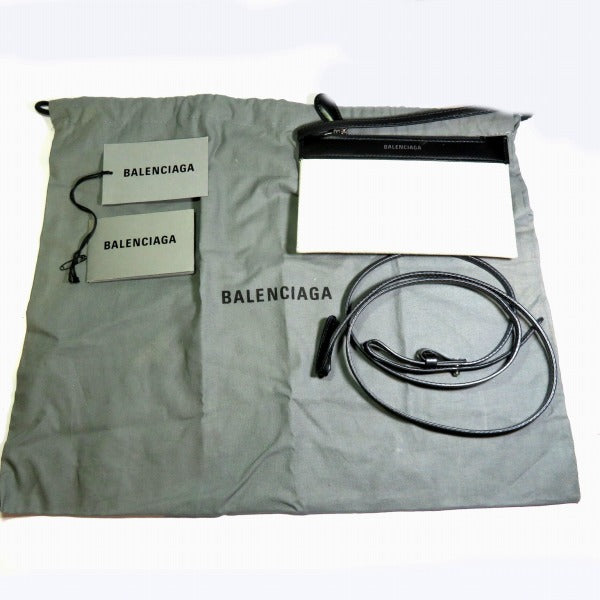 Balenciaga Navy Cabas XS Canvas Leather Bag