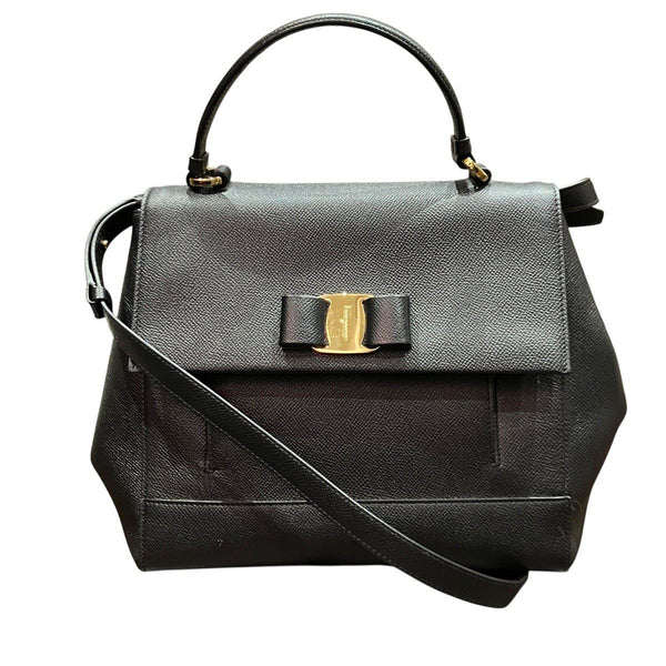 Salvatore Ferragamo Vara Leather Shoulder Bag