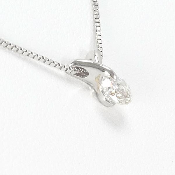 Platinum PT900, PT850 Necklace with 0.38 Carat Diamond, Total weight about 2.7g, Approximately 40cm