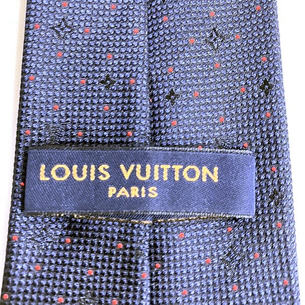 Louis Vuitton Silk 100% Cravat Micro Dots Tie M75940 in Good Condition