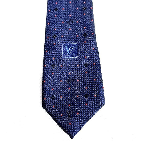 Louis Vuitton Silk 100% Cravat Micro Dots Tie M75940 in Good Condition