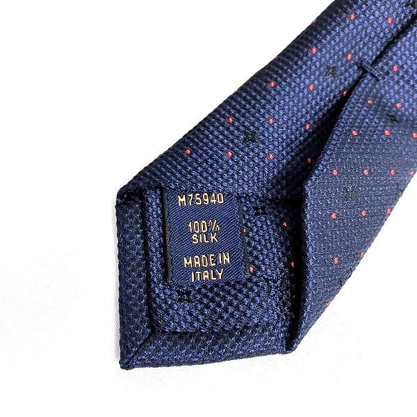 Louis Vuitton Silk 100% Cravat Micro Dots Tie M75940 in Good Condition