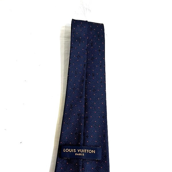 Louis Vuitton Silk 100% Cravat Micro Dots Tie M75940 in Good Condition